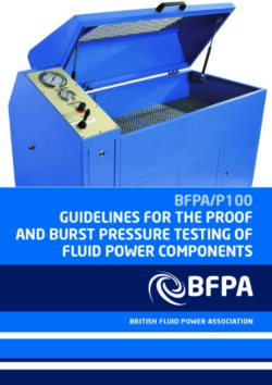 Guidelines for the proof and burst pressure testing of fluid power components