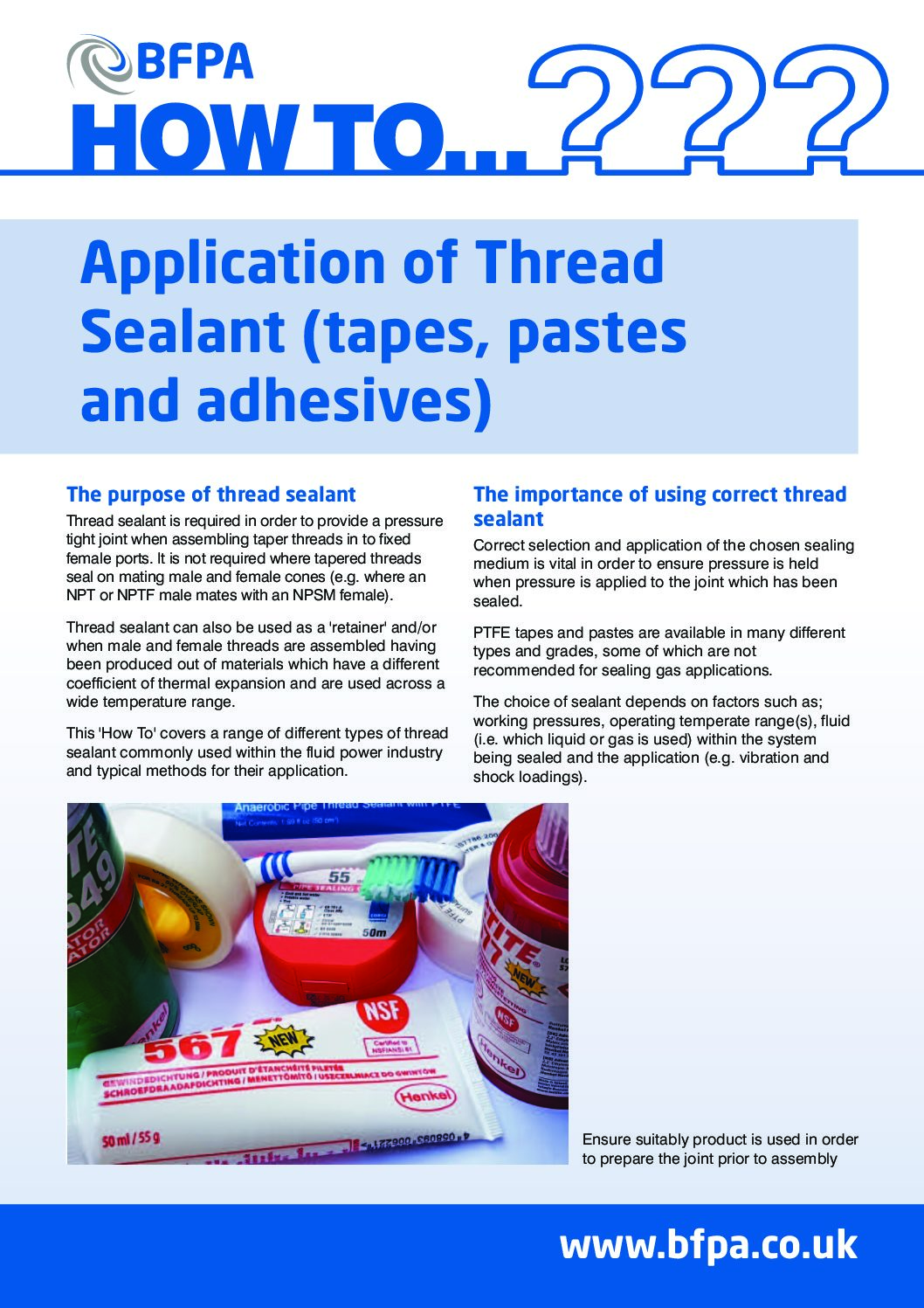 How to apply thread sealant